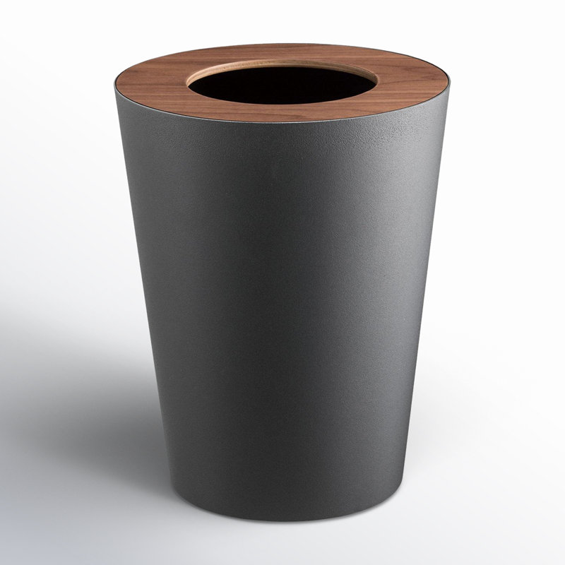 Rin Yamazaki Home Round Trash Can, 1.85 gallon Wastebasket Bathroom ...